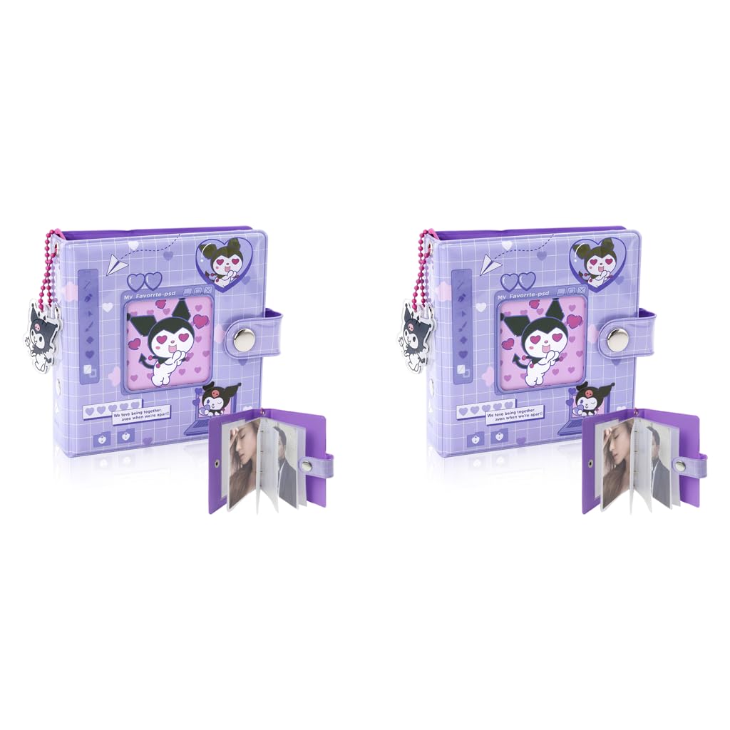 HASTHIP Kuromi Pocket Photo Album for 3 Inch Instant Photos with Clear PVC Pages | 40 Photos