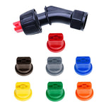 HASTHIP Drip Irrigation Accessories Set for Garden Watering with Elbow Connectors & Adjustable Emitters
