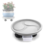 HASTHIP Round Plant Caddy with Wheels for Indoor and Outdoor Pots featuring Locking Metal Frame | 27CM Rolling Stand