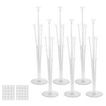 6Pcs Balloon Stand for Decoration, Balloon Supplies with Dot Stickers Balloon Accessories, Balloon Sticks with Base for Table Birthday Baby Shower Graduation Party Decorations