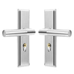 HASTHIP® Heavy Duty Door Lock, Main Door Lock Set with 3 Keys, Mortise Keyed Lever Mount Latch with Deadbolt for Screen and Storm Doors, Satin Nickel, Style C