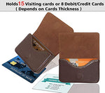 HASTHIP® Bussiness Card Holder Portable Travel Card Holder, 15-Card Capacity, Fashion PU Card Holder with Magnetic Closure, Multi Use Small Accessories Organizer Case, 10x6.5x1.7cm