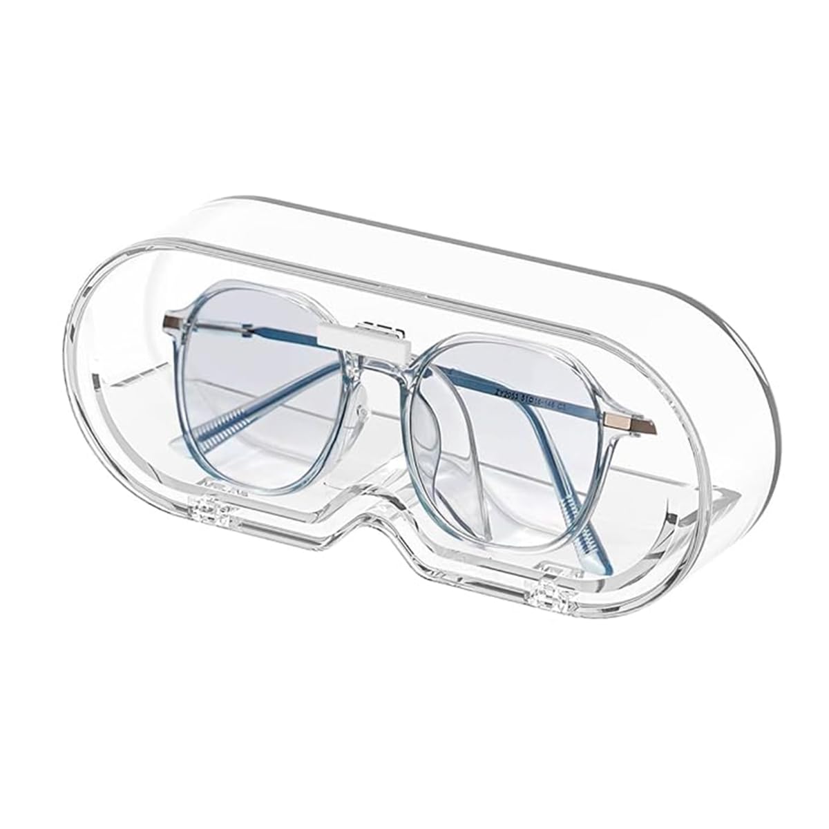 HASTHIP Wall Mounted Glasses Organizer for Sunglasses with Self Adhesive Clear PC Box | 1PC Eyewear Storage for Home and Office