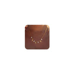 HASTHIP® Collar para Mujer Acero Inoxidable Dorado con Concha, Estrella de Mar y Perlas, Joyería de Playa Ajustable, Estilo Verano, Regalo Elegante para Vacaciones y Uso Diario