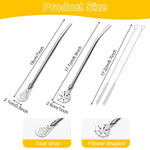 HASTHIP 7-Inch Stainless Steel Reusable Smoothie Straws with Scoop Heads (2-Pack)