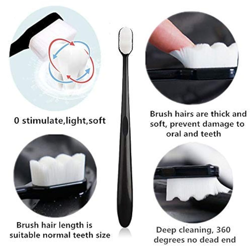 HASTHIP® Extra Soft Toothbrush for Sensitive Teeth & Gums, Ultra Fine 15000 Micro Bristles
