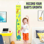 HASTHIP® Cartoon Dinosaur Growth Chart for Kids 60-180cm Wall Hanging Growth Chart for Kids & Teenagers Canvas Cartoon Growth Chart Waterproof Canvas Growth Chart for Kid's Room