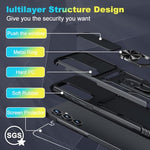 HASTHIP® Brand Magnetic Case for Samsung Galaxy A35 5G, Slim Shockproof PC+TPU Protective Cover with Kickstand Ring Holder, Compatible with Magnetic Car Mount, Anti-Scratch