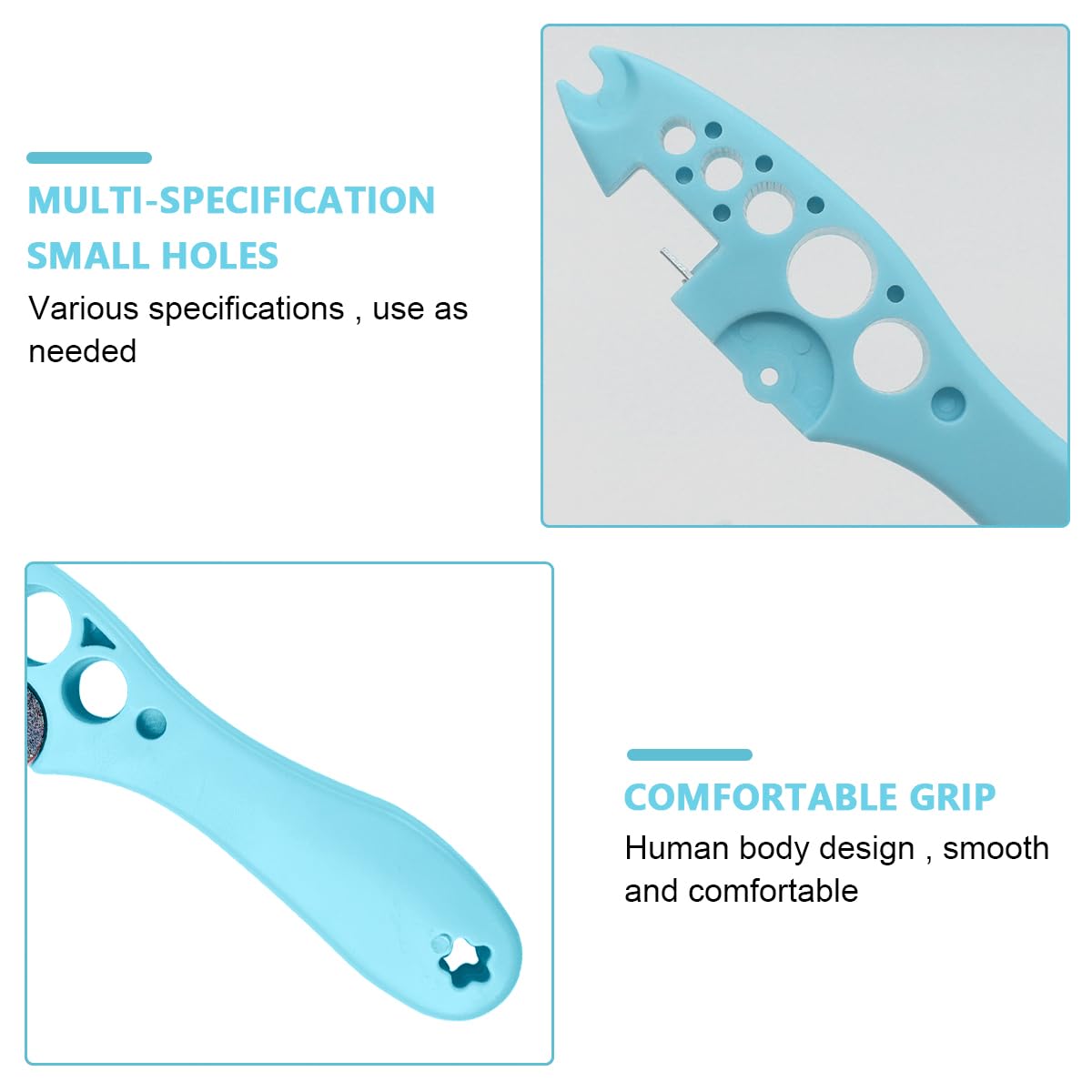 Ampule Cutter with 5 Replaceable Grinding Wheels, Ampoule Cutter for Doctors, Glass Bottle Cutter, Ampule Breaker, Suitable for Home Daily or Medical Use, Cut The Ampoule (Blue)