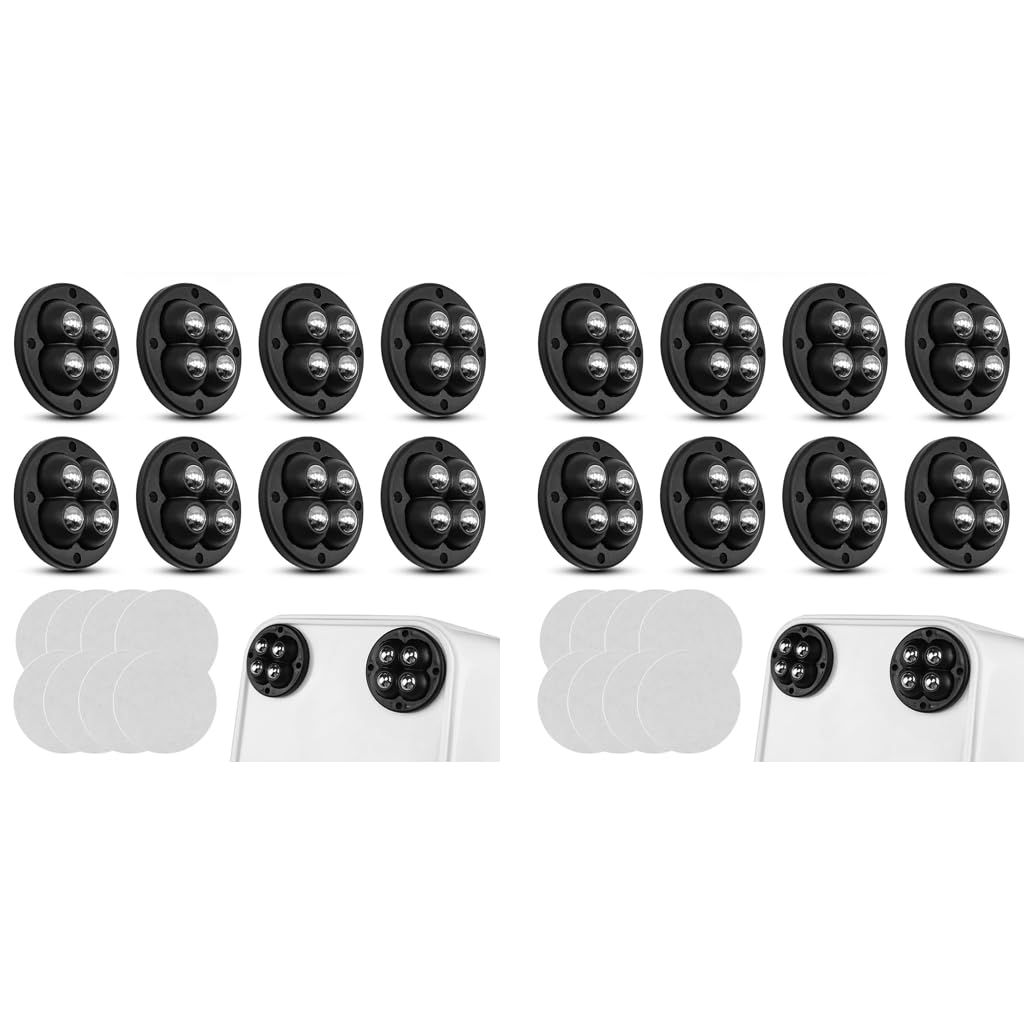 HASTHIP Wheels for Furniture Moving with 360 Swivel Design | 16PCS Self-Adhesive Castors 30Kg Capacity