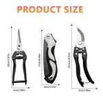 HASTHIP Gardening Scissors Set for Trimming and Pruning with Spring Mechanism | 3Pcs Alloy Steel Tools Featuring Safety Lock
