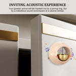 HASTHIP Door Bell for Home and Office with Adhesive Backing and Beech Wood Brass Chime