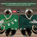 HASTHIP® Blackjack Poker Table Mat 70.8x35.4 inches Standard Green Blackjack Poker Table Mat