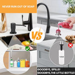 HASTHIP® Kitchen Sink Soap Dispenser,Modern Stainless Steel Pump with 1.2m Silicone Tube,Built-in Liquid Soap and Lotion Dispenser for Countertop Dish Hand