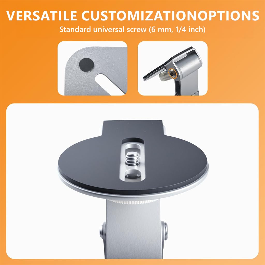 HASTHIP® Soporte Proyector 3 en 1, Trípode Ajustable Plegable con Rosca 1/4'', Montaje de Escritorio Pared Techo, Rotación 360° Compatible con Proyectores Cámaras y Webcams