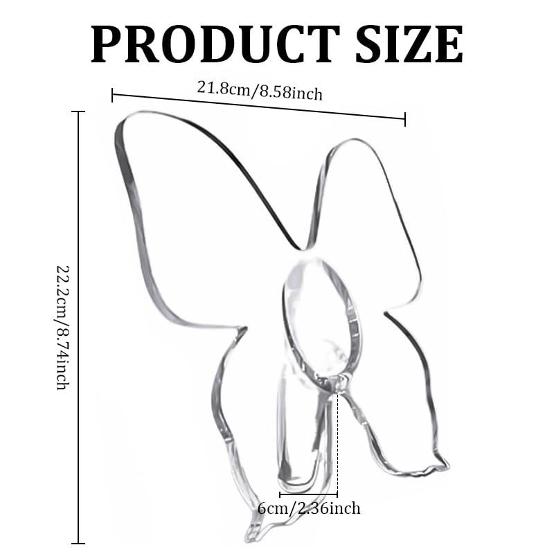 HASTHIP Clear Acrylic Butterfly Vase for Home and Office Decor | Hydroponic Flower Display