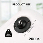 HASTHIP Self Adhesive Caster Wheels for Small Furniture featuring 360° Swivel Design | 20pcs 1.37 in Stainless Steel Ball Casters