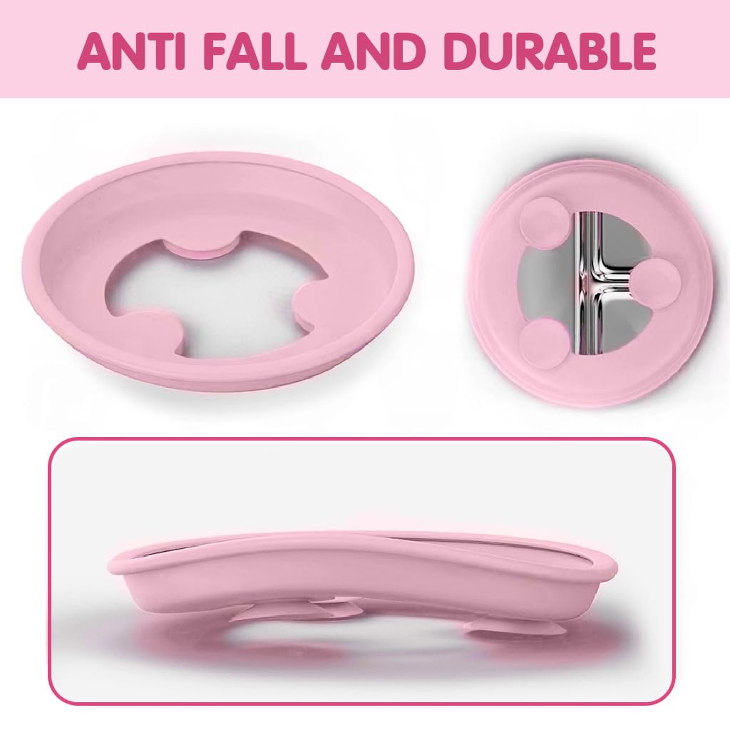 HASTHIP Steel Plates for Kids featuring 3 Compartments and Silicone Suction Base | 9 in Rustproof Stainless Toddler Dish