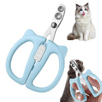 HASTHIP® Cortauñas para Gatos, cortauñas de Acero Inoxidable para Mascotas, Seguro y Afilado con Orificios de 2 tamaños, Cortador preciso para Gatos y Gatitos