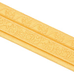 HASTHIP Peel and Stick 3D Foam Molding Trim for Walls featuring Floral Embossing 2.3m x 7.8cm Gold