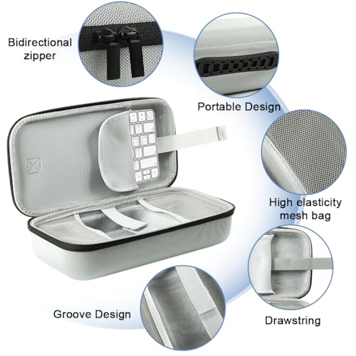 HASTHIP® Estuche de Transporte Compatible con Mac Mini M4/M4 Pro 2024, Funda Protectora EVA Rígida Portátil con Asa, Bolsa de Viaje para Accesorios y Almacenamiento