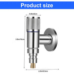 HASTHIP Washing Machine Faucet for Laundry and Dishwasher with Automatic Water Stop Valve Chrome Stainless Steel 2PCS