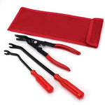 HASTHIP® Juego de 3 Herramientas de Extracción Molduras Coche,Alicates para Clips,Herramientas Palanca y Desmontaje Paneles Kit Reparación Interior Automóviles con Bolsa