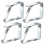 Tablecloth Clips, 4 Pack Stainless Steel Large Table Cover Clamps Table Cloth Holderss, Heavy Duty Picnic Table Clips, Table Cloth Holders Ideal for Restaurant Weddings Party (7 * 7.5cm)
