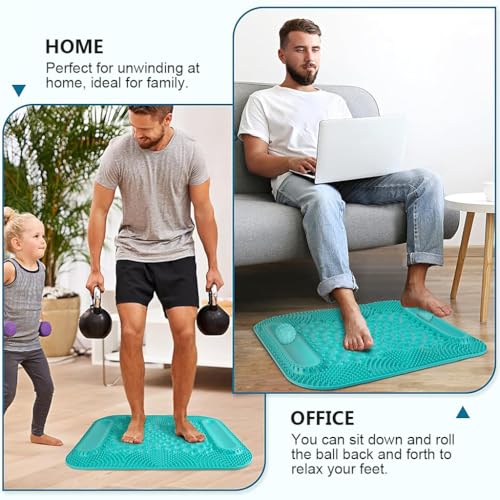 HASTHIP® Portable Foot Massage Pad for Plantar Fasciitis Relief, Reflexology Pressure Point Mat, Stress and Pain Relief, Acupressure Foot Massager for Home, Office, Travel