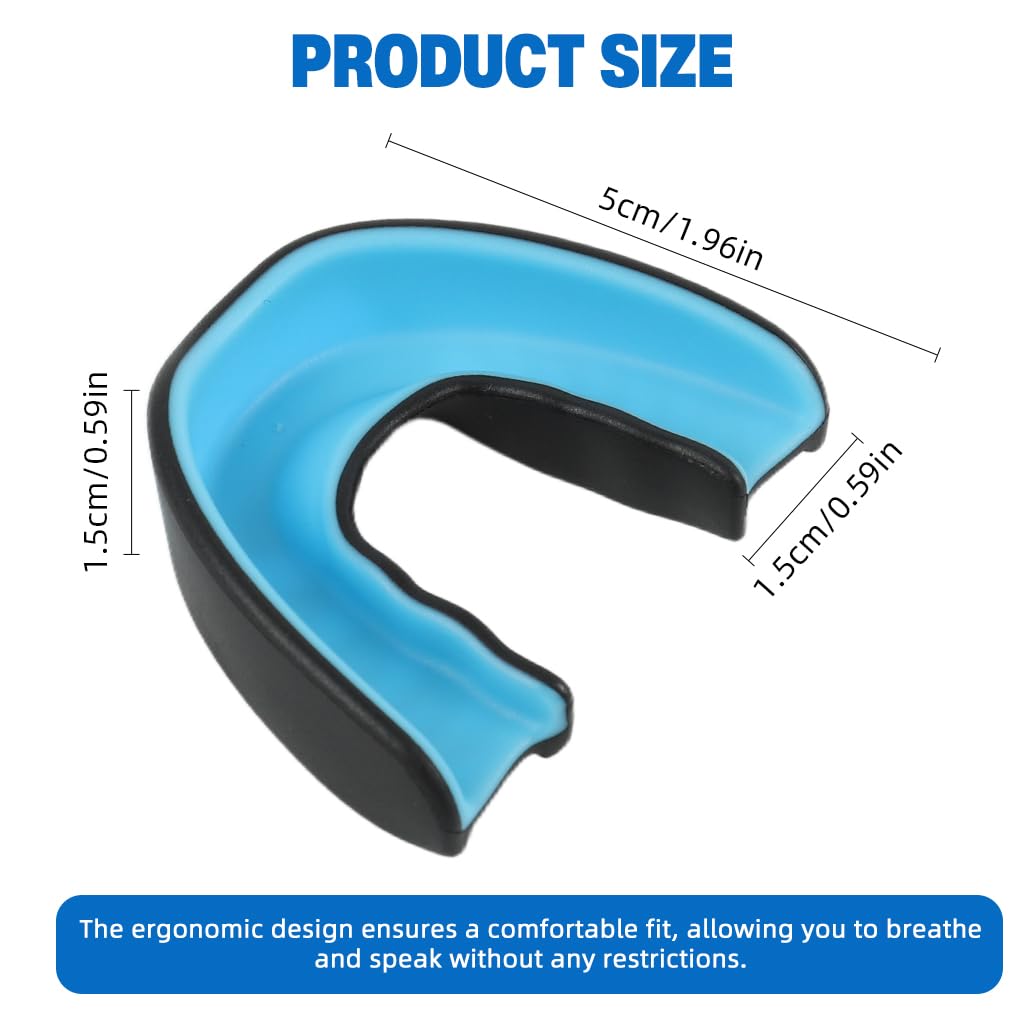 HASTHIP® outh Guard for Braces for Adults & Youth, Sports Football, Boxing & MMA, Dental Protection, Comfortable Fit, Customizable, Durable, Clear, Single Pack