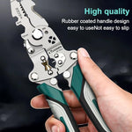HASTHIP® Multifunctional wire pulling and dividing pliers wire pressing and stripping tools,cutting pliers,special for electricians folding stripping