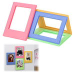 HASTHIP Magnetic Photo Frames for Refrigerator with Strong Magnet and Resin Build | 4Pcs 3in Colored Display