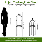 HASTHIP Climbing Trellis for Garden and Patio featuring 100cm Obelisk Structure | Decorative Metal Support for Roses and Ivy