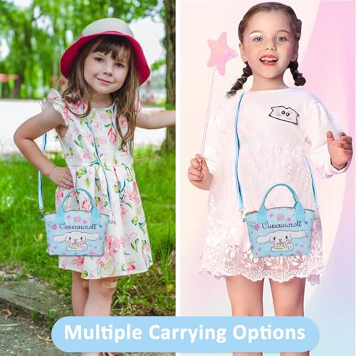 HASTHIP® Cinnamoroll Hand Bag for Girls Kawaii Cinnamoroll Shoulder Bag Mini PU Tote Bag with Removable Shoulder Strap Crossbody Bag Christmas Gift for Girls Birdthday Gift