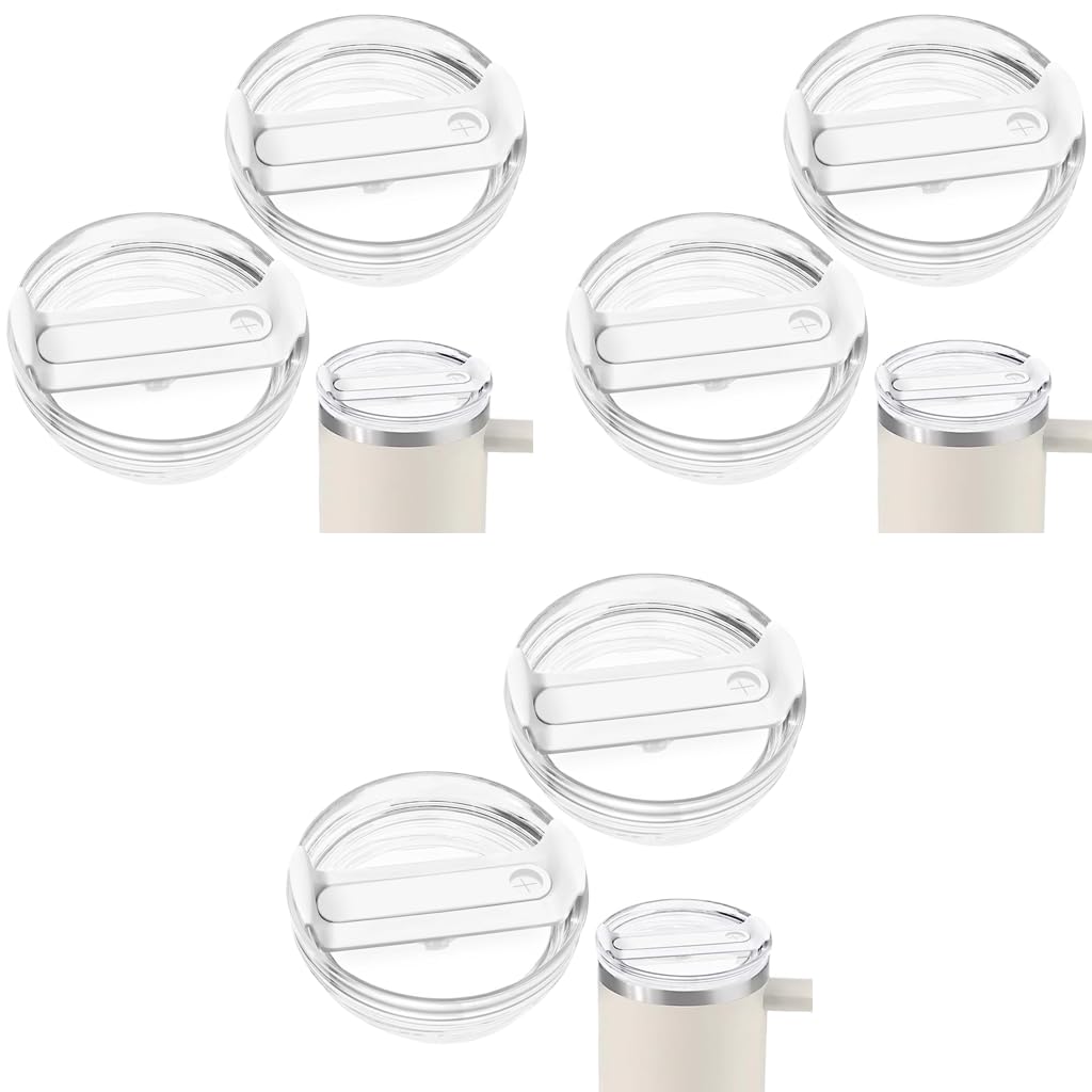 HASTHIP 40 oz Tumbler Lid Replacement for Stanley Cup with Spill Proof Straw Hole | Clear BPA Free 2 Pack