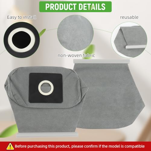 HASTHIP® Spare Dust Bag for Philips/Electrolux Vacuum Cleaner 11x10cm Non Woven Fabric Dust Bag Reuseable Washable Universal Replacement Dust Bag for Vacuum Cleaner