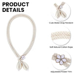 HASTHIP Curtain Tie Backs for Living Room and Bedroom featuring Sliding Floral Buckles | 4PCS Cotton Rope Holdbacks with Weighted Ends