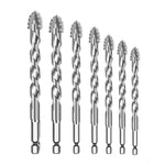 HASTHIP® Juego de Brocas para Mampostería 7 Piezas (3/4/5/6/8/10/12mm),Brocas de Carburo Alta Resistencia con Vástago Hexagonal Antideslizante,Perforación Precisa para Concreto,Baldosa