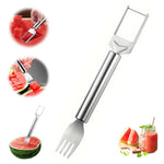 HASTHIP Watermelon Cutter 9.4 in for Easy Serving with Dual Head Design and Stainless Steel Fork