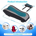 HASTHIP® BrandName 2PCS Ergonomic Memory Foam Office Chair Armrest Pads, Cooling Gel Armrest Covers for Gaming Chair, Thick Elbow Pillow Pressure Relief Cushion, Comfortable Arm Support for Desk