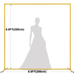 HASTHIP Square Balloon Arch Stand for Wedding and Party Backdrops 200CM Gold Set of 2