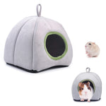 HASTHIP® Cueva de Hámster Suave y Lavable,Cama de Felpa para Conejo,Chinchilla Erizo Cobaya y Ratón Casa Mascota Pequeña con Diseño Tienda Mango Portátil (hasta 0.5 KG)
