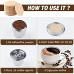 HASTHIP® 400 Count Unbleached 51mm Espresso Coffee Filter Paper, Round Disposable Replacement Filters for Portafilter, Moka Pot & Drip Coffee Maker, White, Fits Espresso Machines & Pour Over Brewers