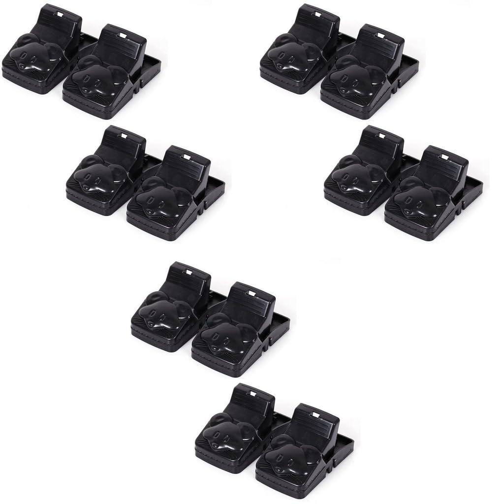 HASTHIP Rat Traps for House and Garden with Ultra Fast Trigger Mechanism | 12 Pcs Reusable ABS Design