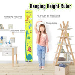 HASTHIP® Cartoon Dinosaur Growth Chart for Kids 60-180cm Wall Hanging Growth Chart for Kids & Teenagers Canvas Cartoon Growth Chart Waterproof Canvas Growth Chart for Kid's Room