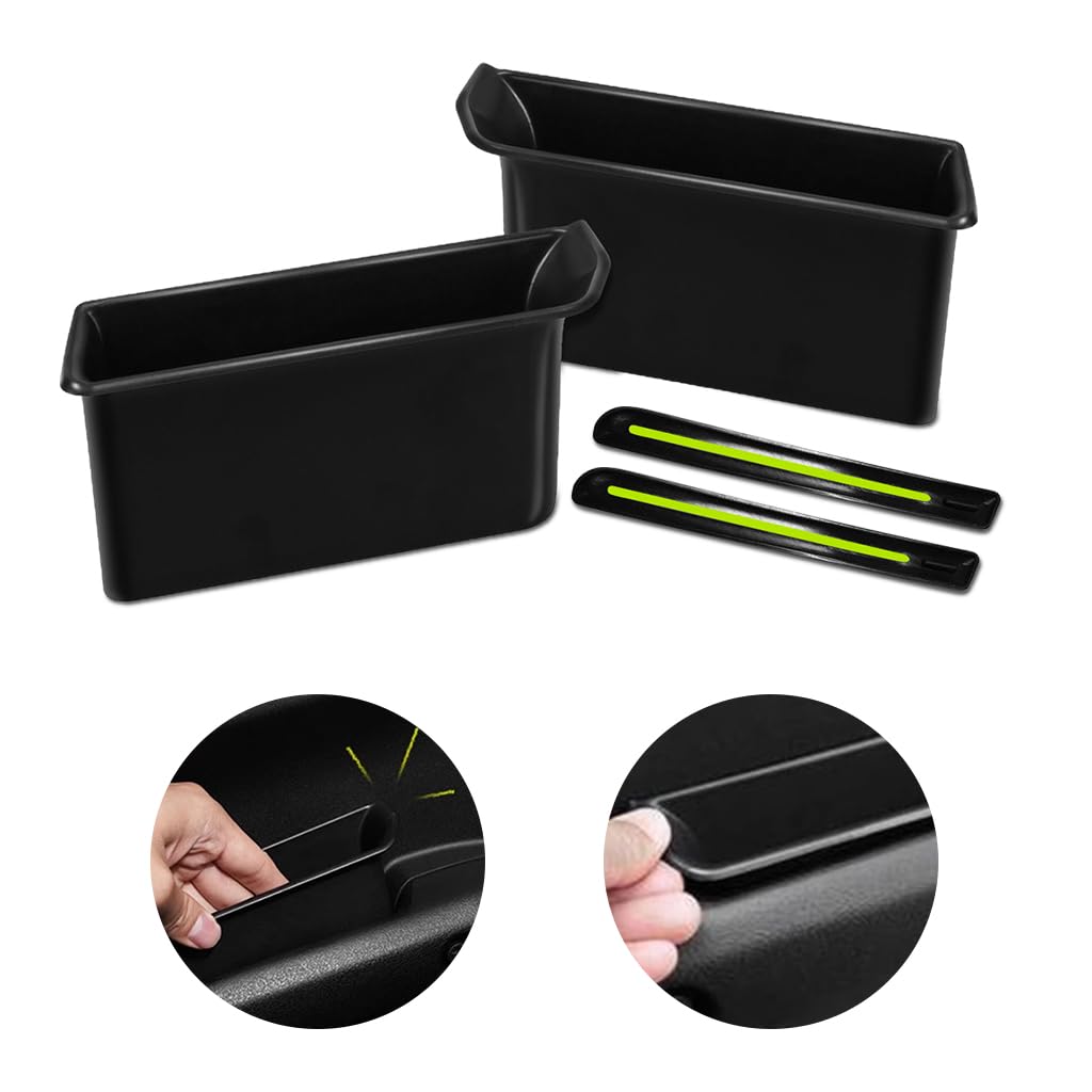 HASTHIP® Organizador de Manija de Puerta Delantera para Suzuki Jimny JB64 JB74W 2019-2024,Caja Almacenamiento Universal para Coche,Accesorios Interior Instalación Fácil y Duradera