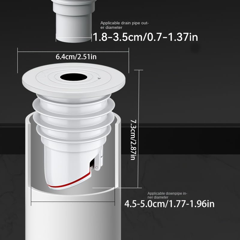 HASTHIP Bathroom Water Drainer for Sink and Floor Use with Magnetic Odor-Proof Seal | Flexible Silicone Fit