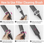 HASTHIP® Filter Cleaning Brush for Dyson Supersonic Hair Dryer HD01 HD02 HD03 HD04 HD08 Hair Blow Dryers, Easy Cleaning Tool for Hair Dryer Attachments (Parts Only)