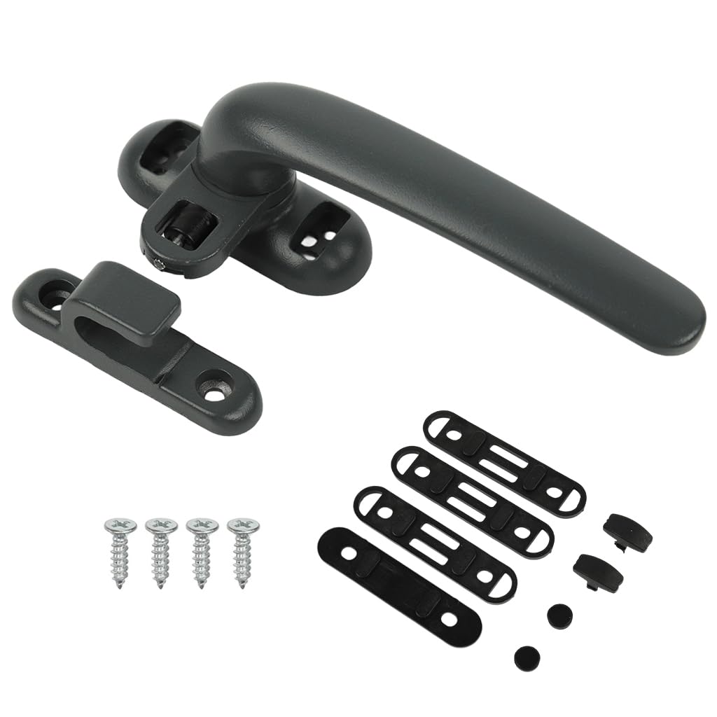 HASTHIP Casement Window Lock Kit for Push Out or Crank Windows with 4 Screws | Aluminum Alloy Right Handle featuring Adjustable Direction