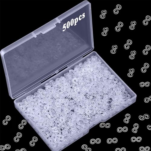 HASTHIP® Rubber Bracelet Connector Hooks 500Pcs